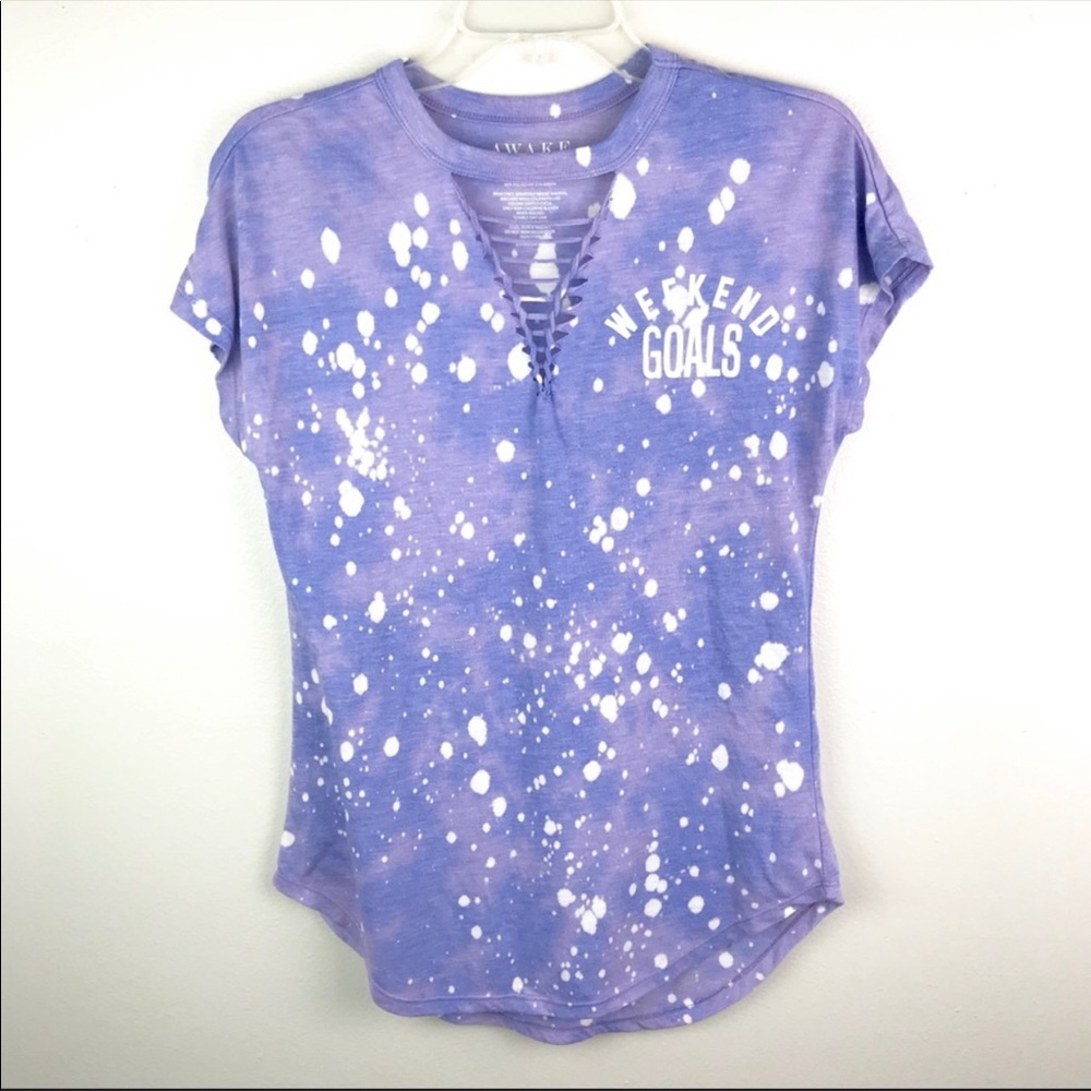Awake | Acid Wash Distressed Graphic Tee Weekend S